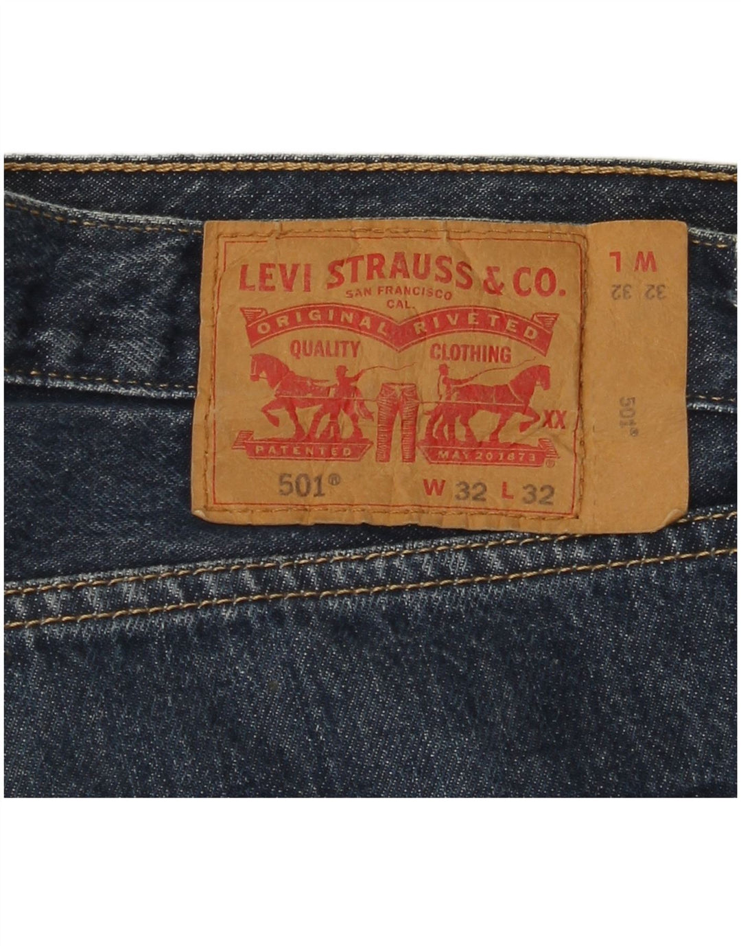 LEVI'S Ανδρικό τζιν 501 ίσιο W32 L29 Μπλε βαμβακερό