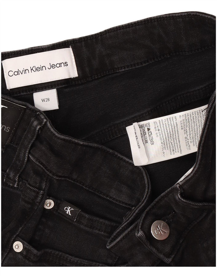 Γυναικείο τζιν σορτς Calvin Klein W28 μεσαίο μαύρο βαμβακερό