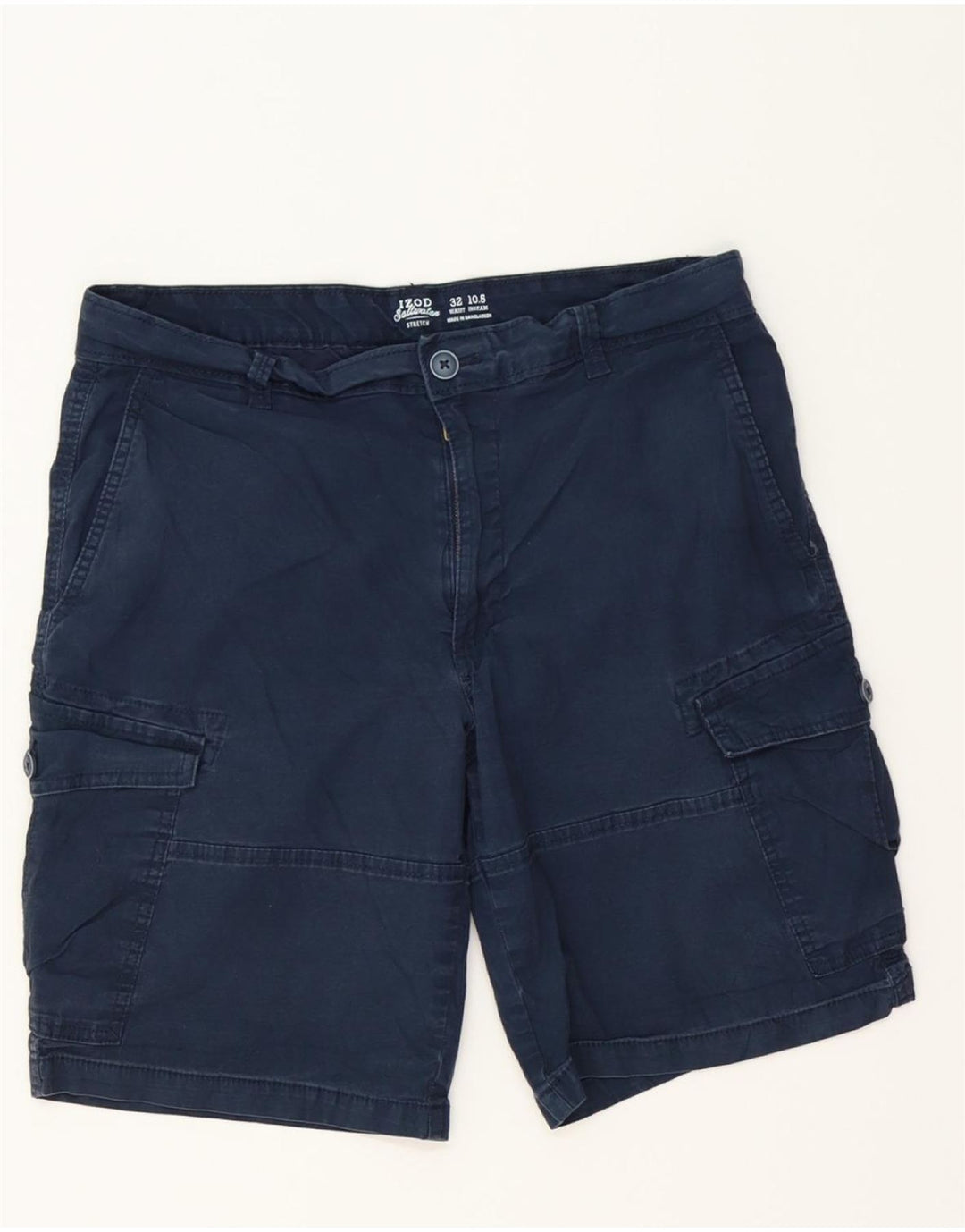 IZOD Mens Salt Water Cargo Shorts W32 Medium Navy Blue Cotton Vintage Izod and Second-Hand Izod from Messina Hembry 