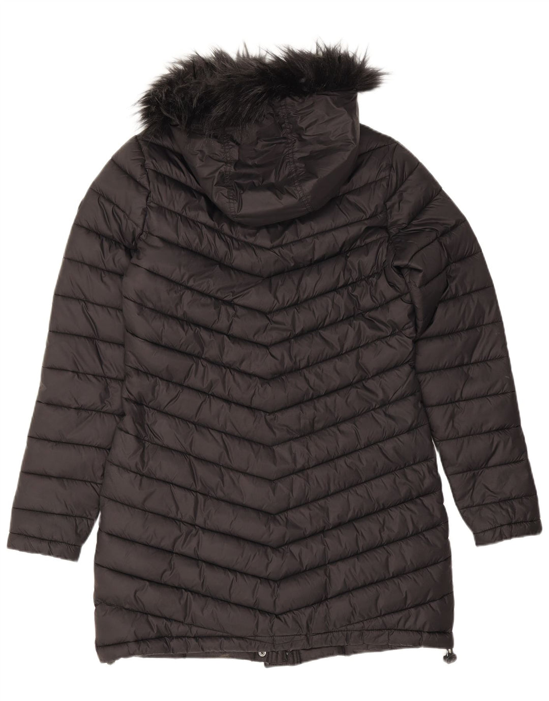 Superdry γυναικείο παλτό με κουκούλα με επένδυση UK 14 Medium Black Nylon