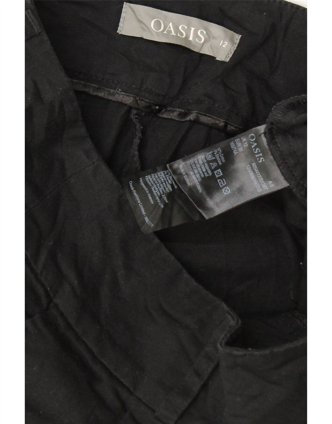 Γυναικείο σορτς Chino Oasis UK 12 Medium W32 Μαύρο βαμβακερό