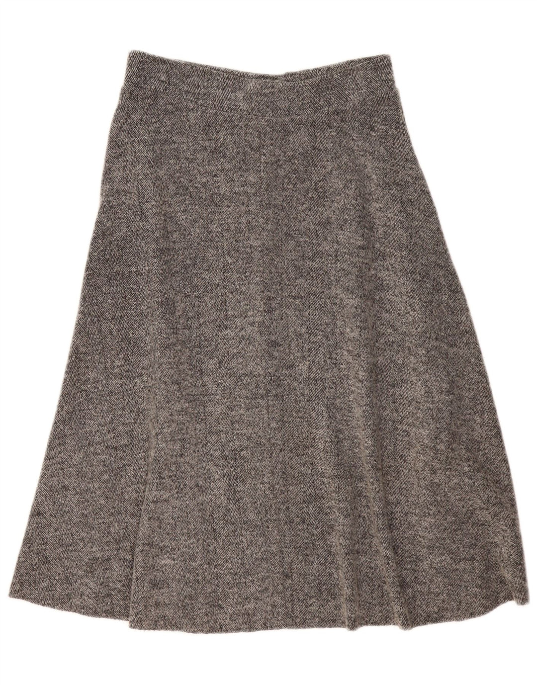 Zara Γυναικεία Φούστα Midi A-Line Μεγάλη W32 Γκρι Ψαροκόκκαλο