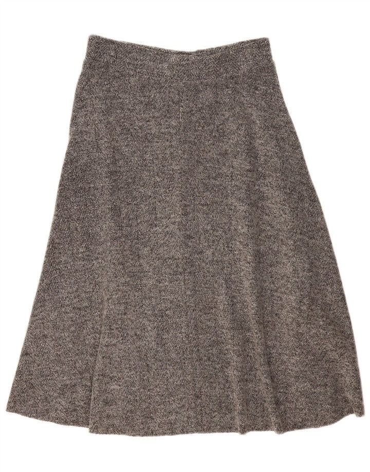 Zara Γυναικεία Φούστα Midi A-Line Μεγάλη W32 Γκρι Ψαροκόκκαλο
