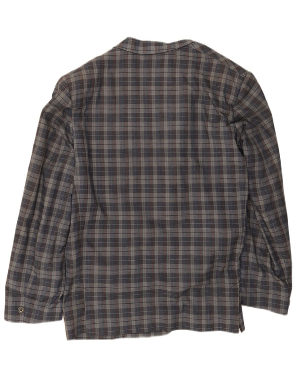 Vintage Ανδρικό σακάκι με 2 κουμπιά UK 40 Large Grey Check Cotton