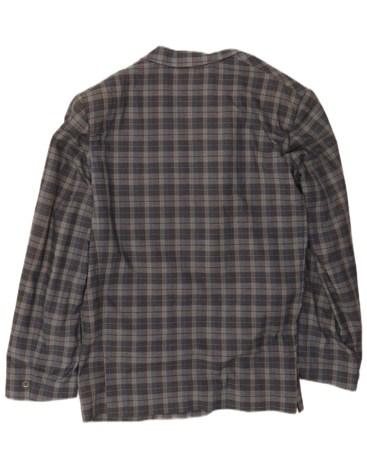 Vintage Ανδρικό σακάκι με 2 κουμπιά UK 40 Large Grey Check Cotton