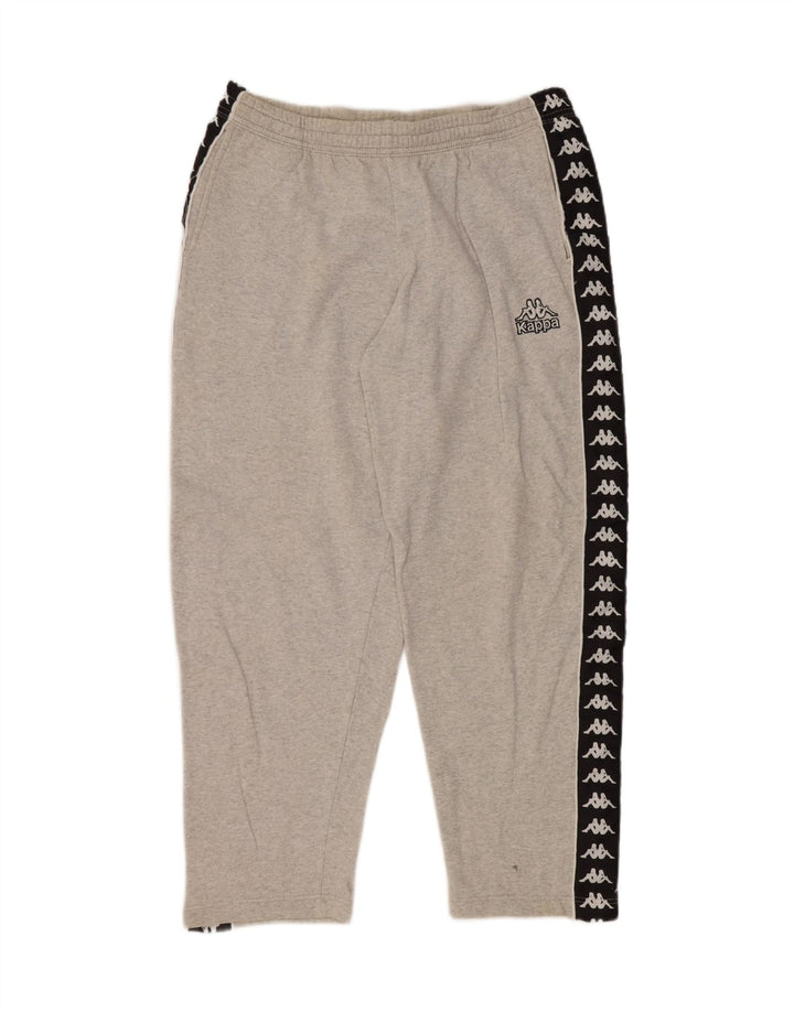 KAPPA Mens Graphic Tracksuit Trousers Small Grey Colourblock Cotton Vintage Kappa and Second-Hand Kappa from Messina Hembry 