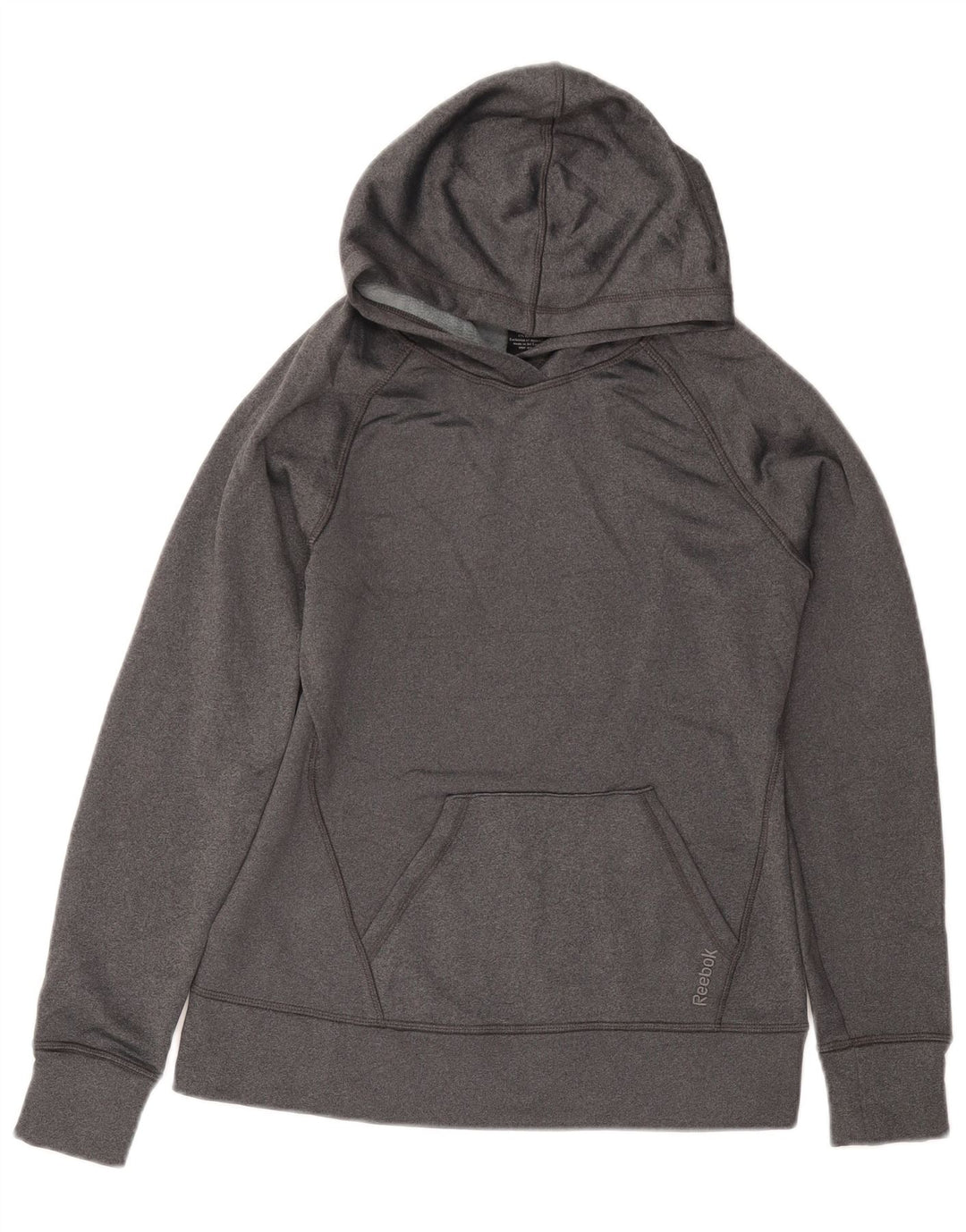 REEBOK Γυναικείο Hoodie Jumper UK 10 Small Grey Polyester