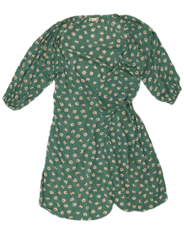 Billabong Γυναικείο φόρεμα με μανίκια 3/4 UK 12 Μεσαίο πράσινο φλοράλ