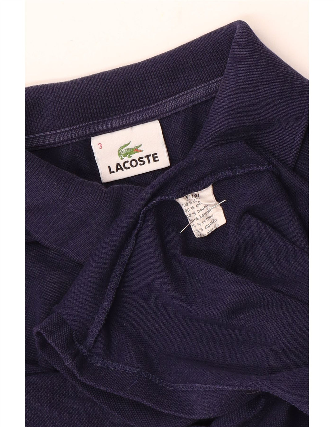 Ανδρικό μπλουζάκι πόλο Lacoste, νούμερο 3, Small Navy Blue από βαμβάκι