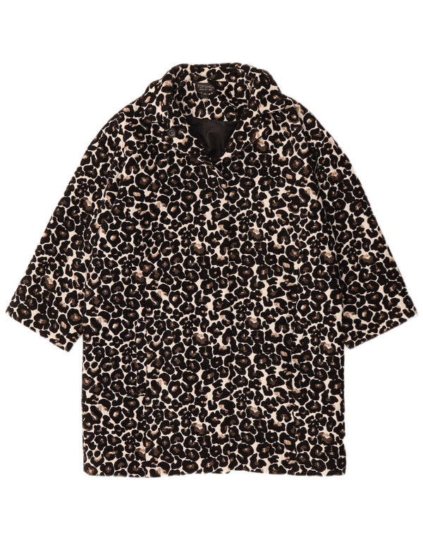 Topshop Γυναικείο Πανωφόρι UK 8 Small Black Animal Print Βαμβακερό