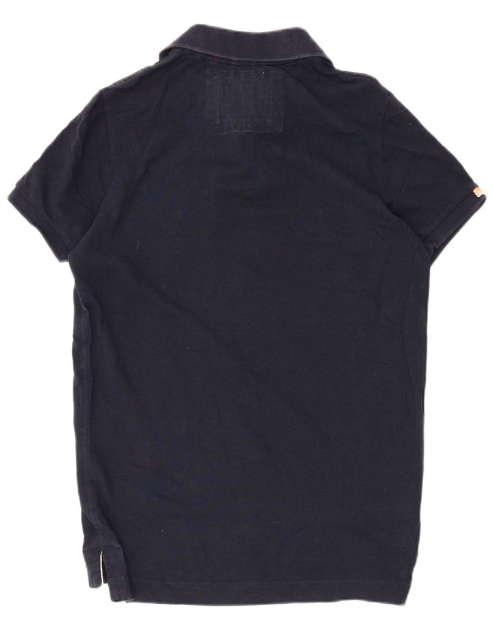 Ανδρικό πουκάμισο πόλο Superdry, Βαμβακερό, μεσαίο ναυτικό