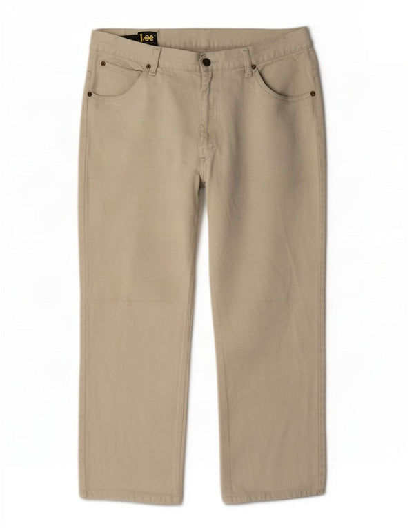 Lee Mens Straight Jeans W36 L27 Beige