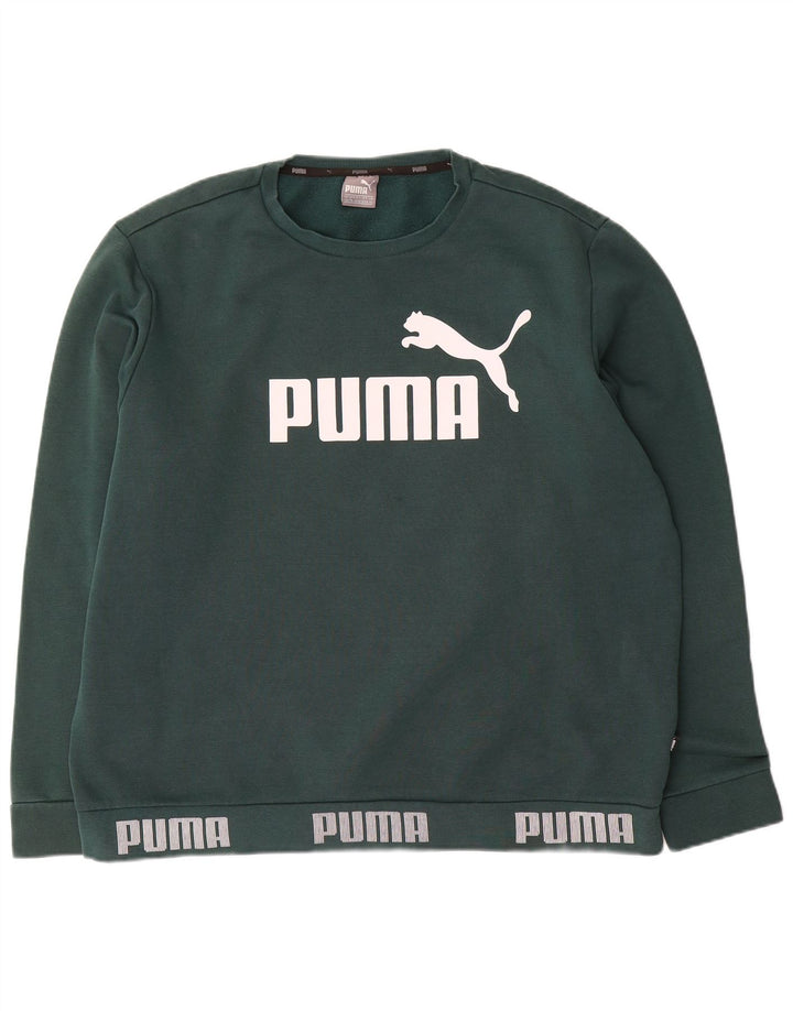 Ανδρικό γραφικό φούτερ Puma Jumper XL Πράσινο βαμβακερό
