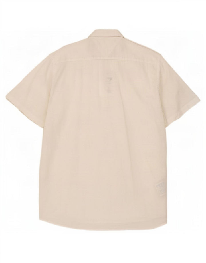 Ανδρικό κοντομάνικο πουκάμισο Tommy Hilfiger 2XL Λευκό βαμβακερό