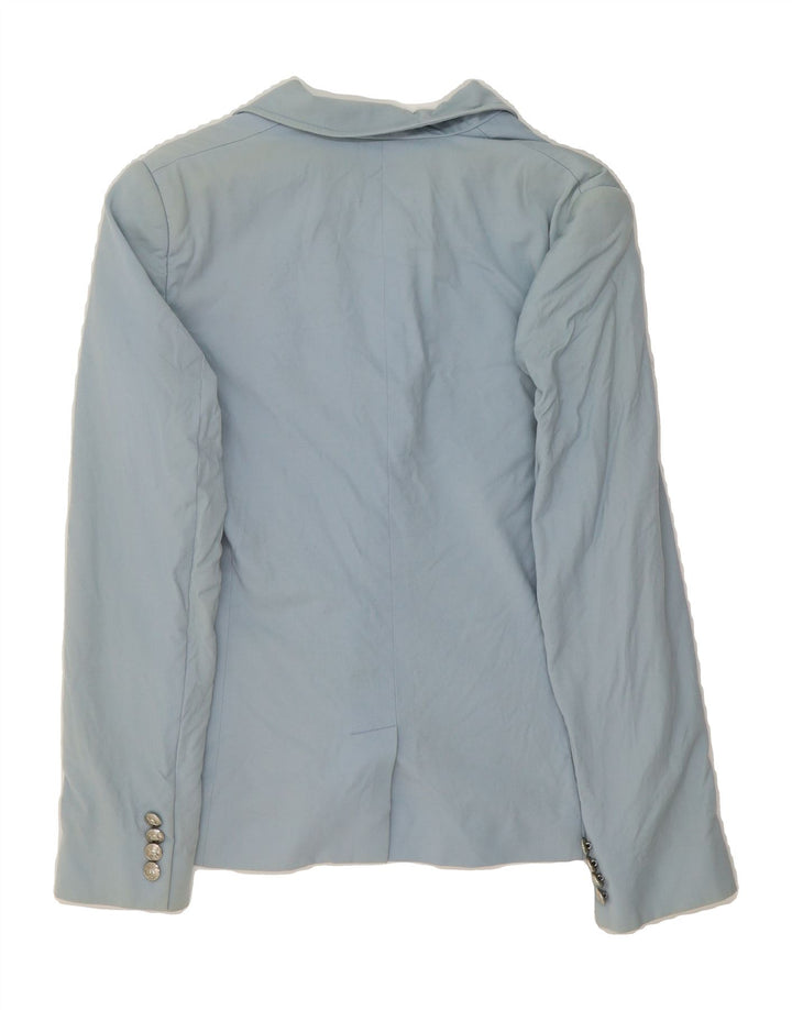 RALPH LAUREN Womens 2 Button Blazer Jacket US 8 Medium Blue Wool Vintage Ralph Lauren and Second-Hand Ralph Lauren from Messina Hembry 