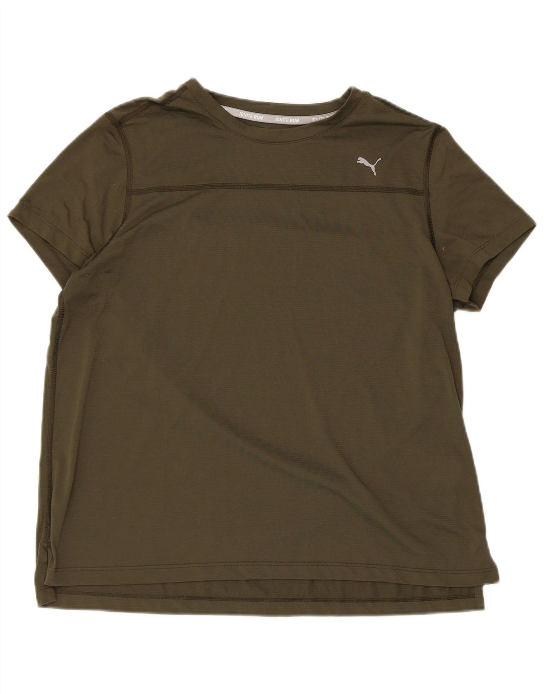 PUMA Γυναικείο T-Shirt Top UK 16 Large Khaki Polyester