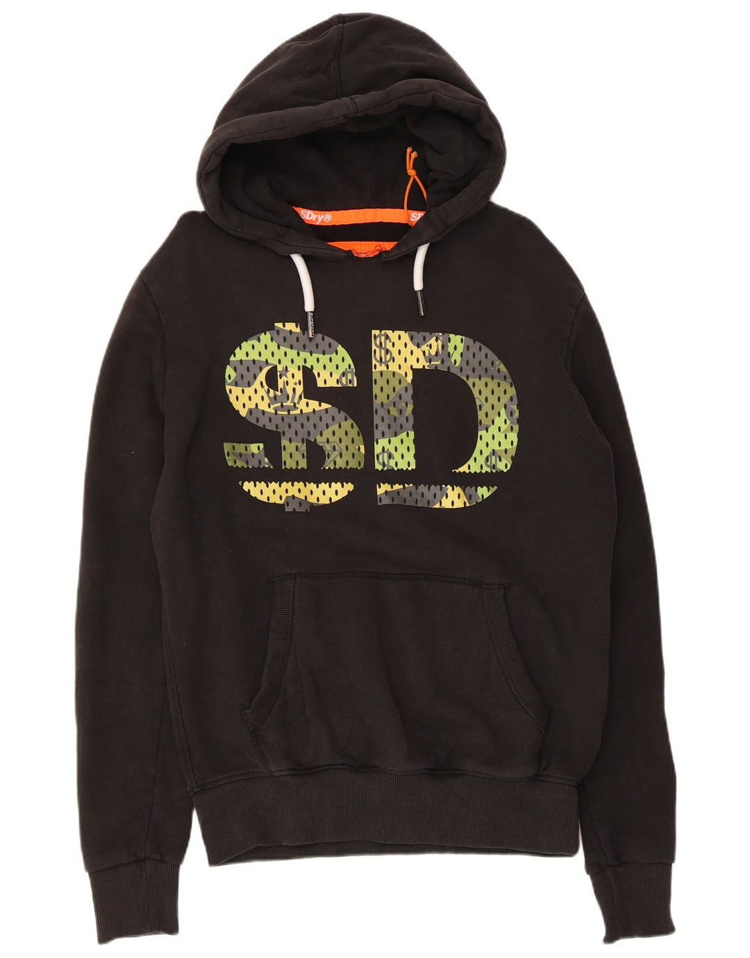 Ανδρικό γραφικό κουκούλα Superdry, μεσαίο μαύρο βαμβακερό