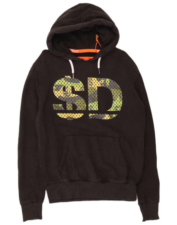 Ανδρικό γραφικό κουκούλα Superdry, μεσαίο μαύρο βαμβακερό