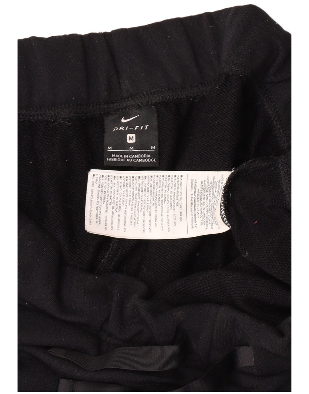 Γυναικεία αθλητική φόρμα Nike Dri Fit Joggers Μεσαίο μαύρο πολυεστέρα