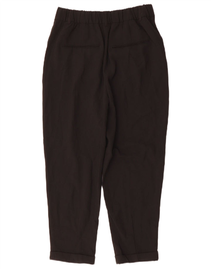 Γυναικείο κωνικό παντελόνι ZARA μεσαίο W28 L33 Μαύρο πολυεστέρα