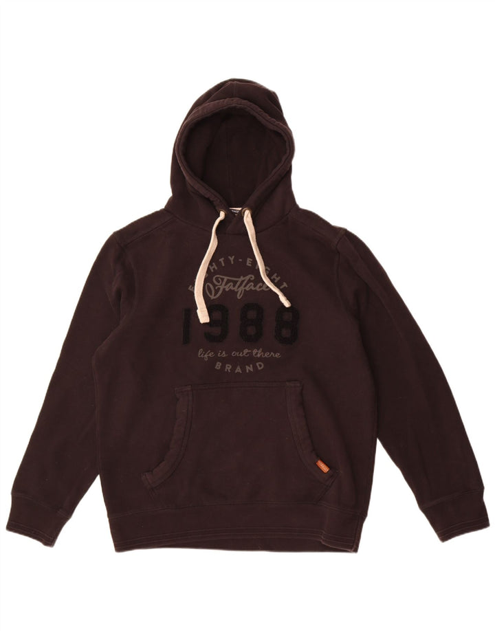 Fat Face Mens Heritage Graphic Hoodie Jumper μεγάλο μαύρο βαμβακερό