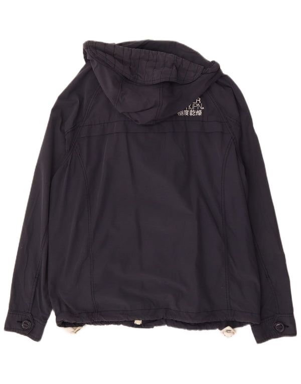 Ανδρικό μπουφάν με κουκούλα Superdry UK 42 XL Navy Blue Cotton