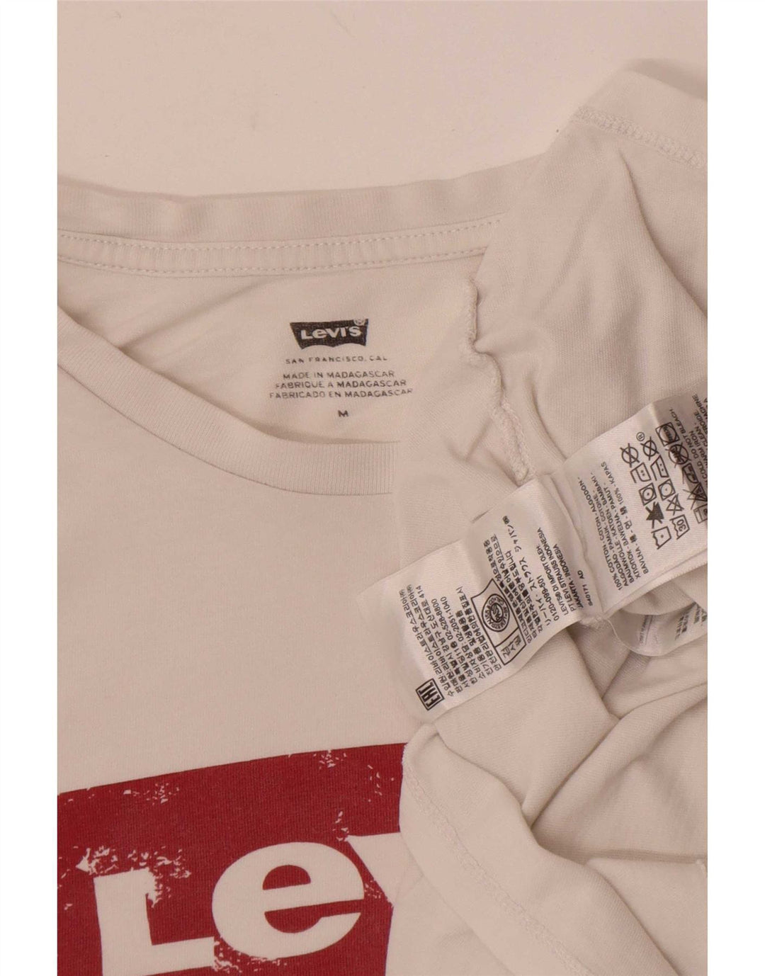 Γυναικείο γραφικό μπλουζάκι Levi's Top UK 14 μεσαίο λευκό βαμβακερό