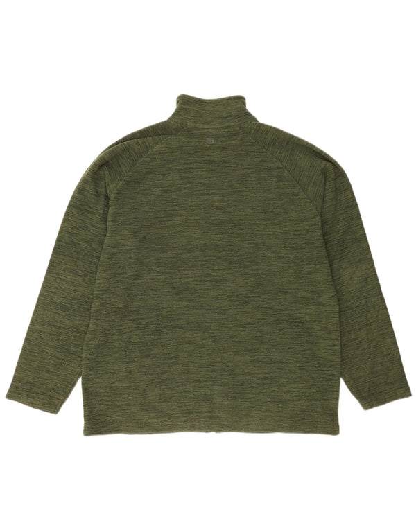 Mountain Warehouse Ανδρικό Fleece Jacket UK 42 XL Green Flecked Polyester