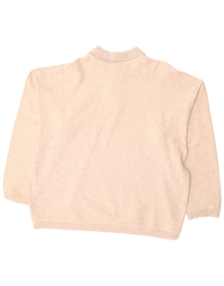 Ανδρικό πουλόβερ με λαιμόκοψη VINTAGE 2XL Μπεζ