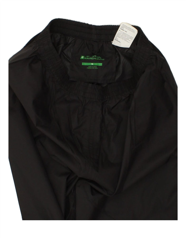 MOUNTAIN WAREHOUSE Boys Tracksuit Trousers 12-13 Years Black Nylon Vintage Mountain Warehouse and Second-Hand Mountain Warehouse from Messina Hembry 