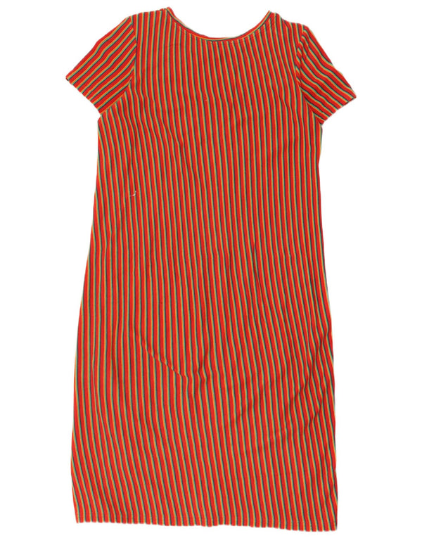 Zara Γυναικείο φόρεμα Trafaluc Shift UK 14 Βαμβακερό μεσαίο κόκκινο ριγέ