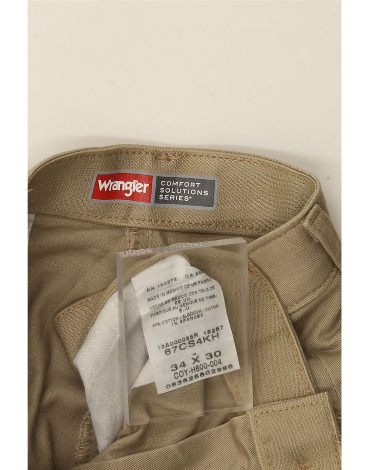 Ανδρικό ίσιο παντελόνι chino WRANGLER Comfort Fit W34 L30 Μπεζ βαμβακερό