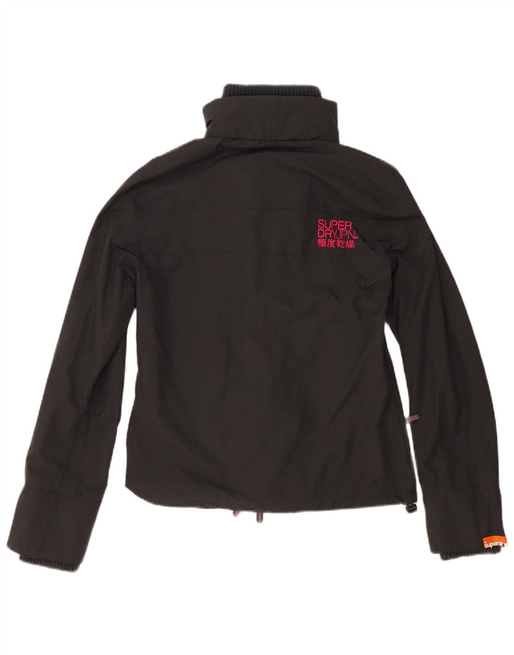 Superdry γυναικείο μπουφάν βροχής UK 12 Medium Grey Nylon