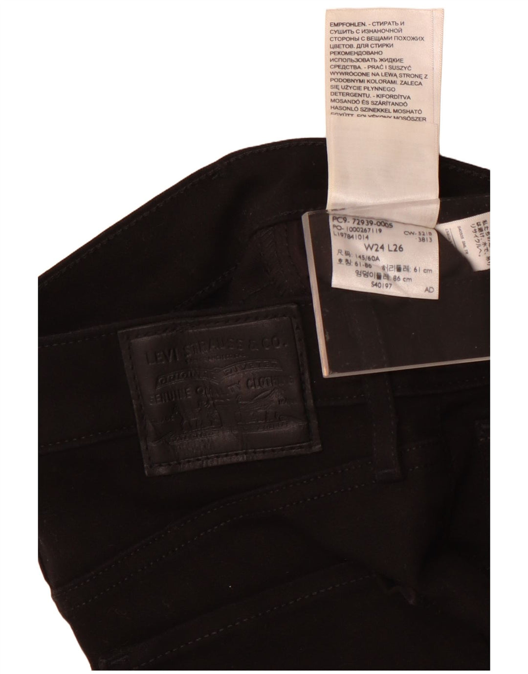 Γυναικείο τζιν Levi's Bootcut W24 L26 μαύρο βαμβακερό
