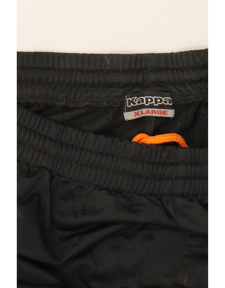 KAPPA Mens Graphic Tracksuit Trousers XL Black Polyester Vintage Kappa and Second-Hand Kappa from Messina Hembry 