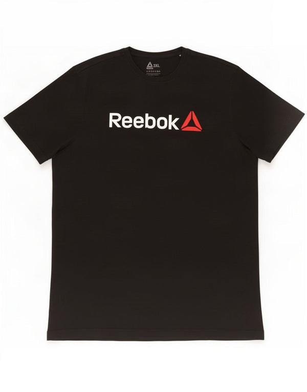 Ανδρικό γραφικό T-Shirt Reebok Top 2XL Μαύρο βαμβακερό
