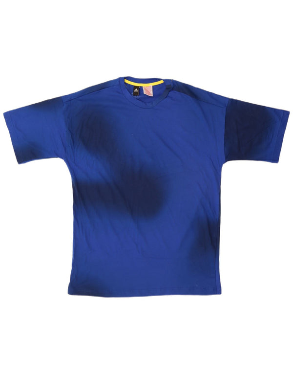 Adidas Boys Graphic T-Shirt Top 13-14 Years Blue Tie Dye Cotton
