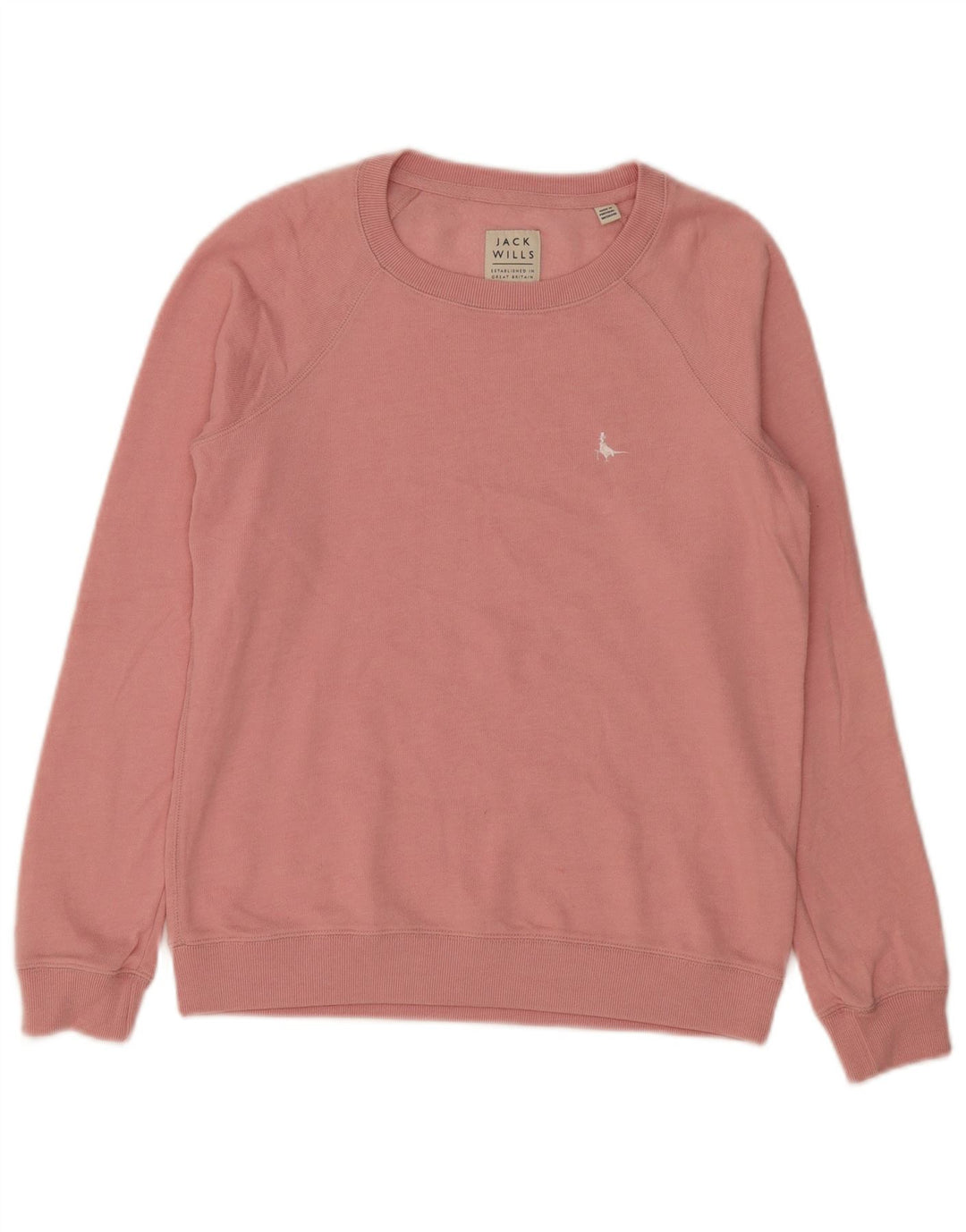 Jack Wills Γυναικεία Φούτερ Jumper UK 10 Small Pink Cotton