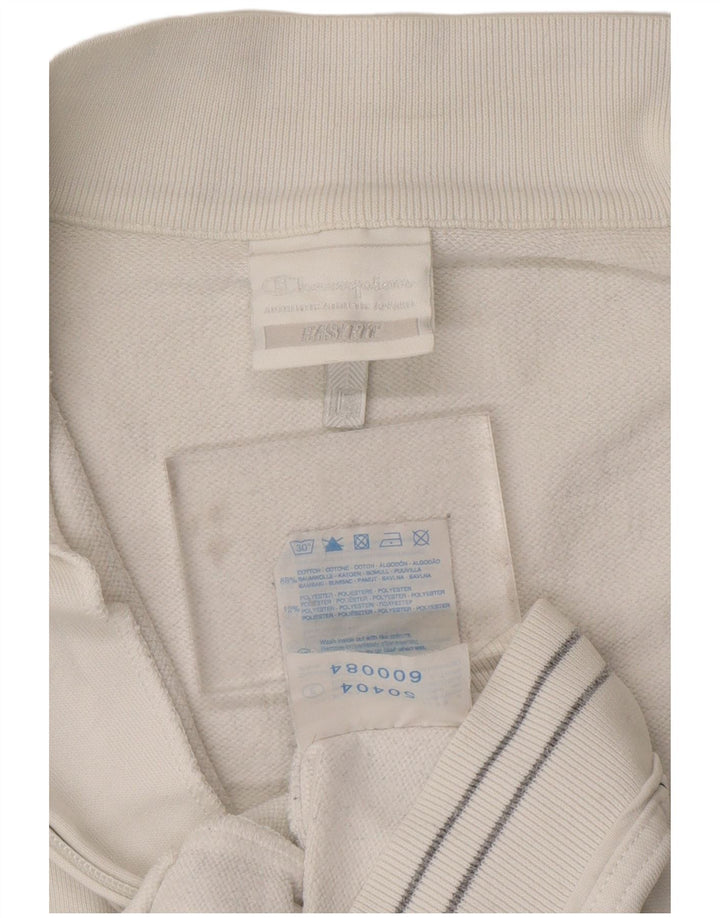 Γυναικεία φόρμα CHAMPION Easy Fit Top Jacket UK 16 μεγάλο λευκό βαμβακερό