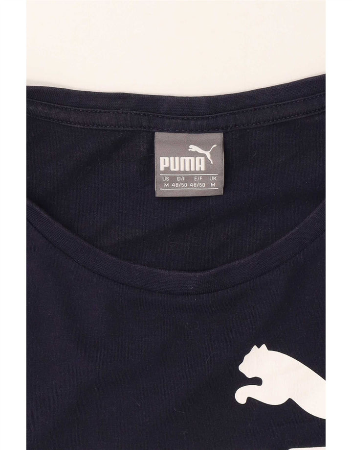 Ανδρικό γραφικό T-Shirt Puma Top από μεσαίο μπλε ναυτικό βαμβακερό