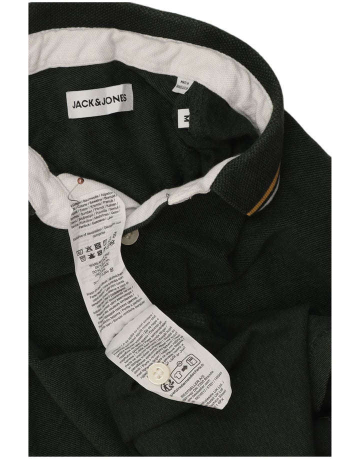 Ανδρικό μπλουζάκι πόλο Jack & Jones, μεσαίο πράσινο βαμβακερό