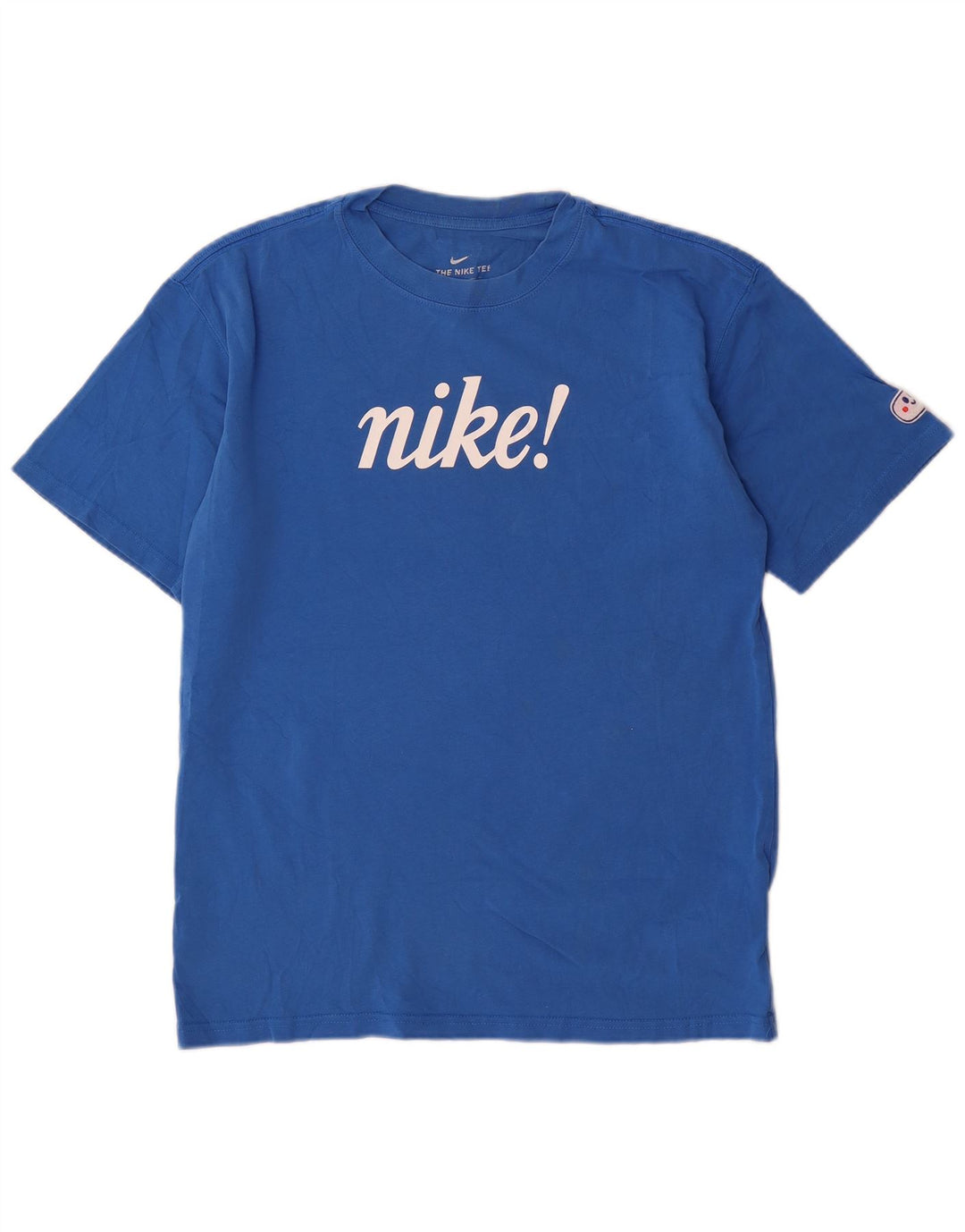 Ανδρικό γραφικό μπλουζάκι Nike, μικρό μπλε βαμβακερό
