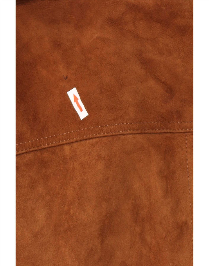 Vintage Ανδρικό Suede Jacket UK 38 Medium Brown Δερμάτινο