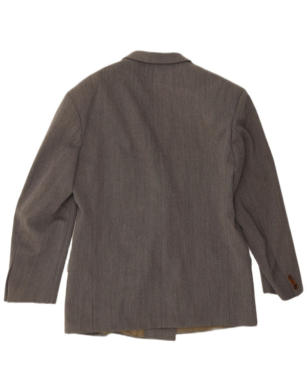 Vintage Ανδρικό Σακάκι Μπλέιζερ με Διπλό στήθος IT 50 Large Grey Wool