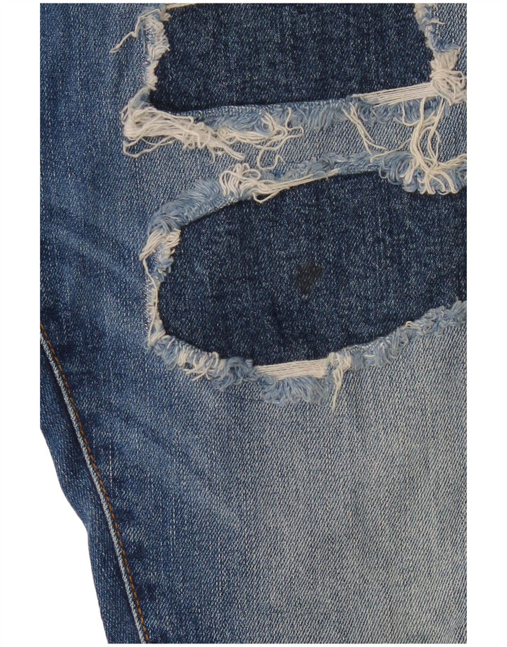 Ανδρικό τζιν ZARA Distressed Cropped EU 38 Small W30 L26 Blue Cotton