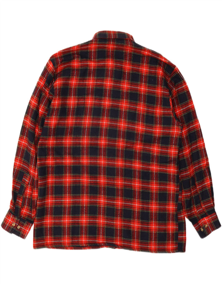 FOLLIE Mens Flannel Shirt Large Red Check Vintage Follie and Second-Hand Follie from Messina Hembry 