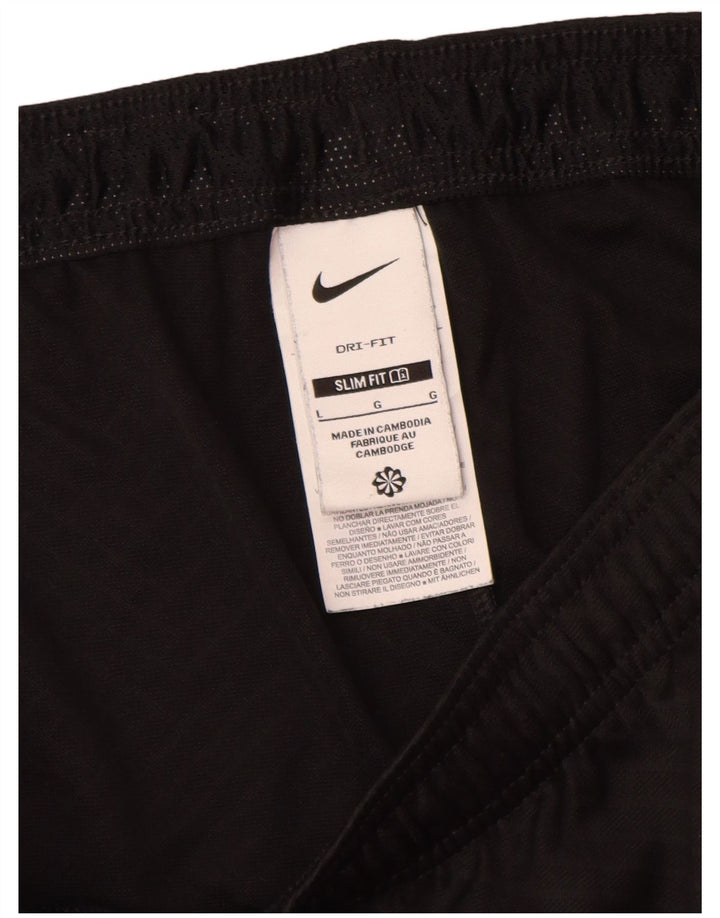 Ανδρικό αθλητικό σορτς Nike Climalite Slim Fit με μεγάλο μαύρο χρώμα πολυεστέρα