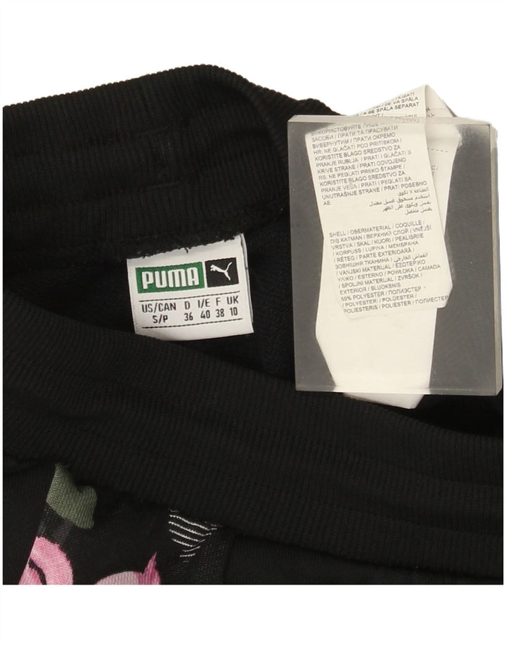 Puma Γυναικεία φόρμα παντελόνι UK 10 Small Black Floral Polyester