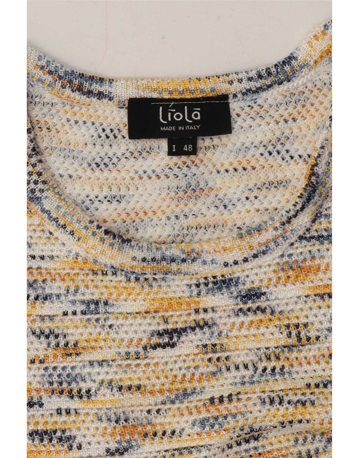Liola Γυναικεία Crop Knit Μπλούζα Top IT 48 XL Πολύχρωμη Flecked