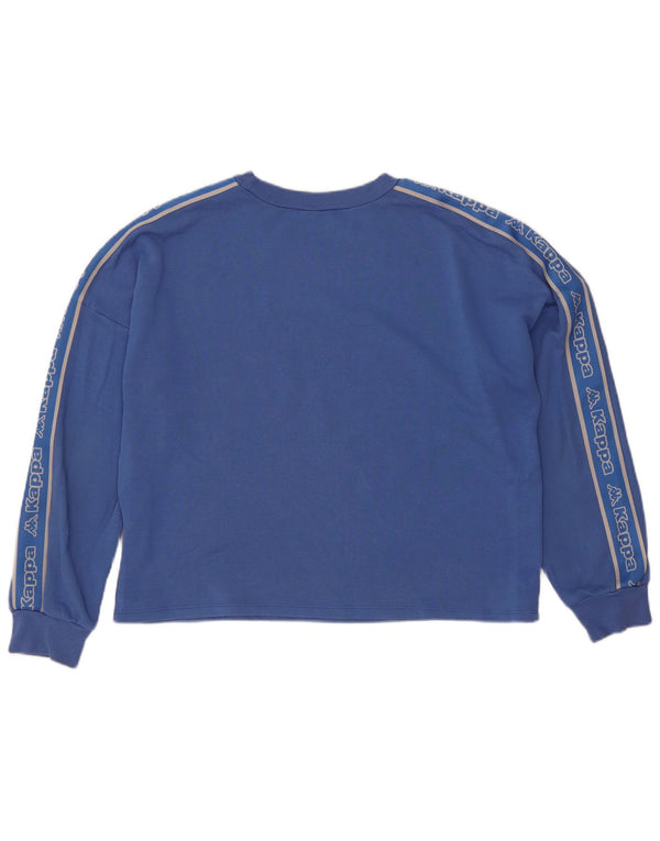 Γυναικεία φούτερ Kappa Tezenis Crop Graphic Jumper UK 14 Medium Blue